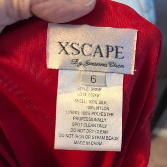 Wrapped in Red Embroidered Gown - Picture 7 of 10